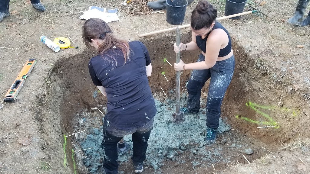 Chantier réalisation d’une mare